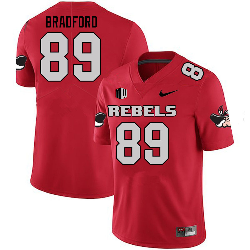 Men #89 Malik Bradford UNLV Rebels College Football Jerseys Sale-Scarlet - Click Image to Close